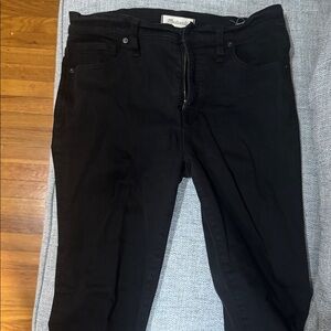 Madewell Black Skinny Jeans - 30, 9" High Rise